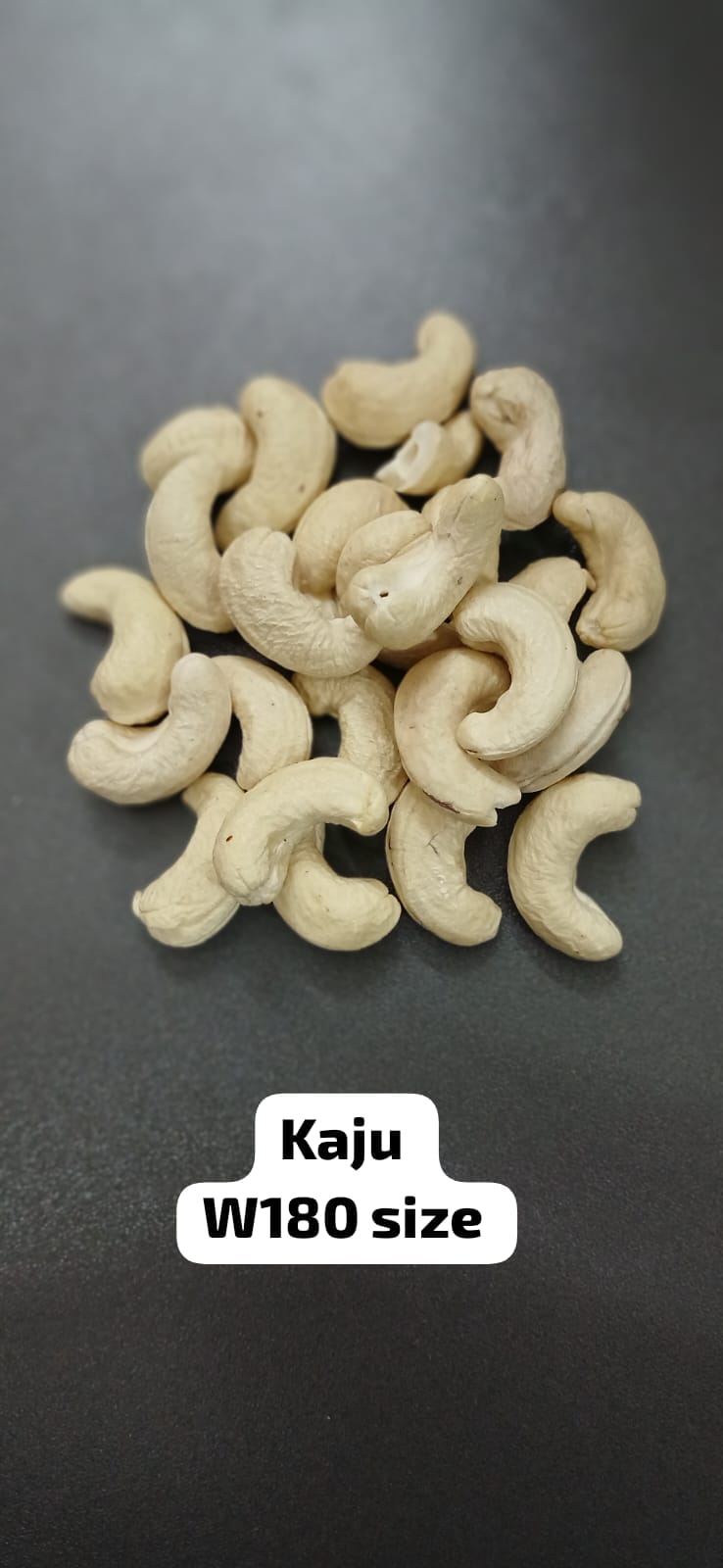 Sinaraa Premium Cashews (Kaju) W180 | Jumbo Whole Cashews | Healthy & Crunchy | 250g